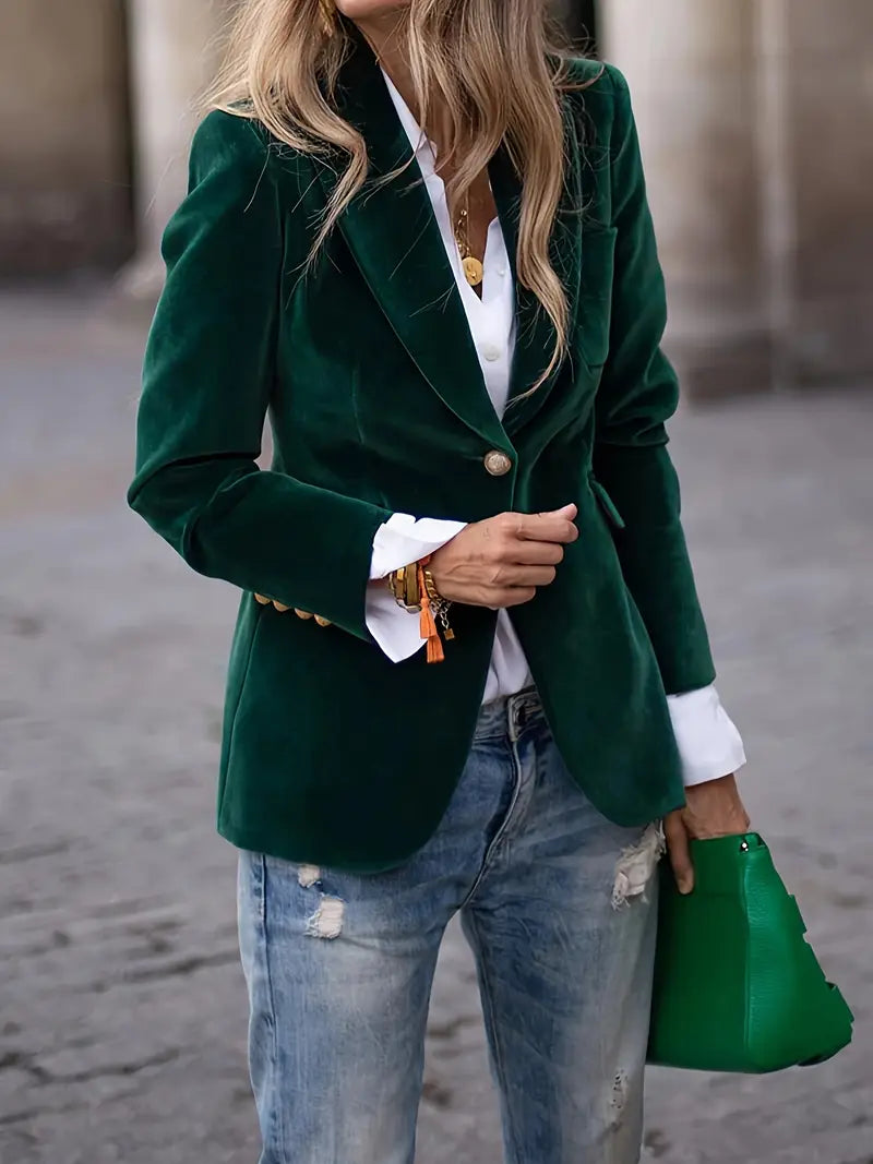 Carole™ | Elegant Velvet Blazer