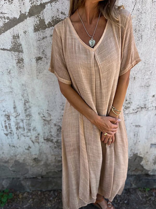 Garnet | Women's Flowy Draped Maxi Dress Cocktail