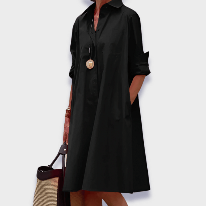 Leah™ | Elegant Midi Polo Dress
