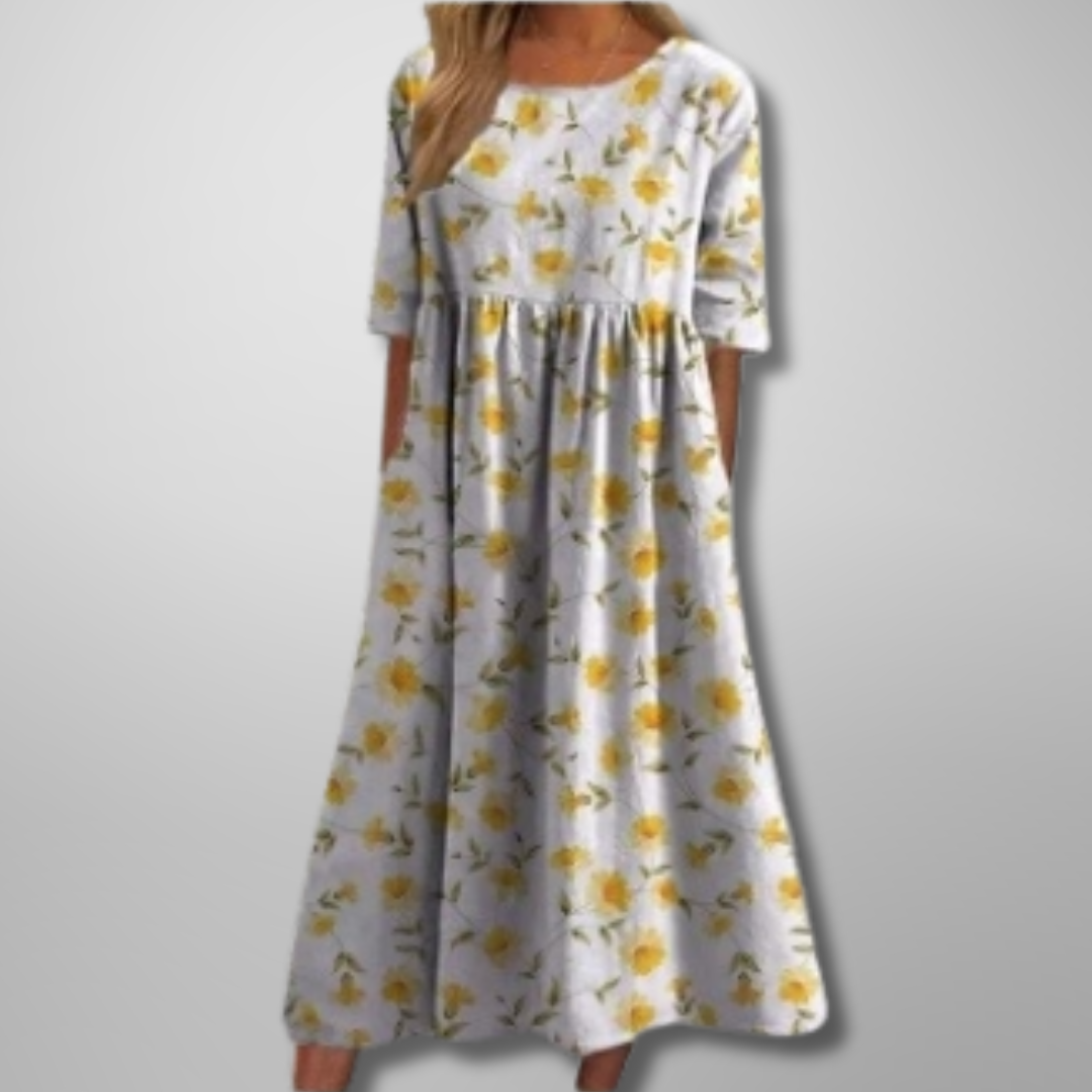 Gail™ | Relaxed Floral Midi Dress
