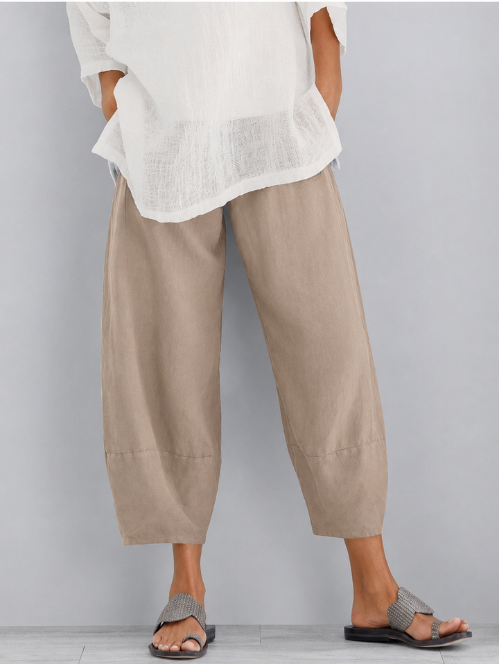 Sylvaine | Women's Loose Fit Tapered Cropped Pants