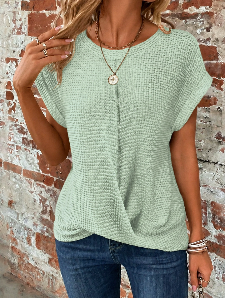 Sylvia™ | Waffle Knit Casual Tee