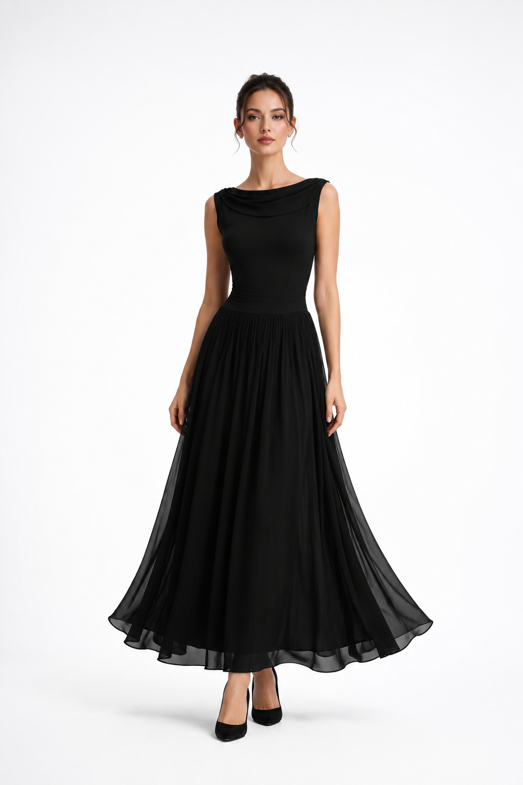 Celeste | Women's Sleeveless Pleated Midi Dress