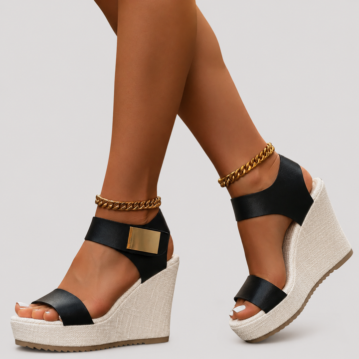Lavinia | Women's Platform Wedge Ankle Strap Sandals