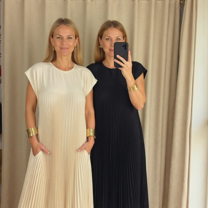 Fern | Women's Flowy Pleated Maxi Dress Cocktail