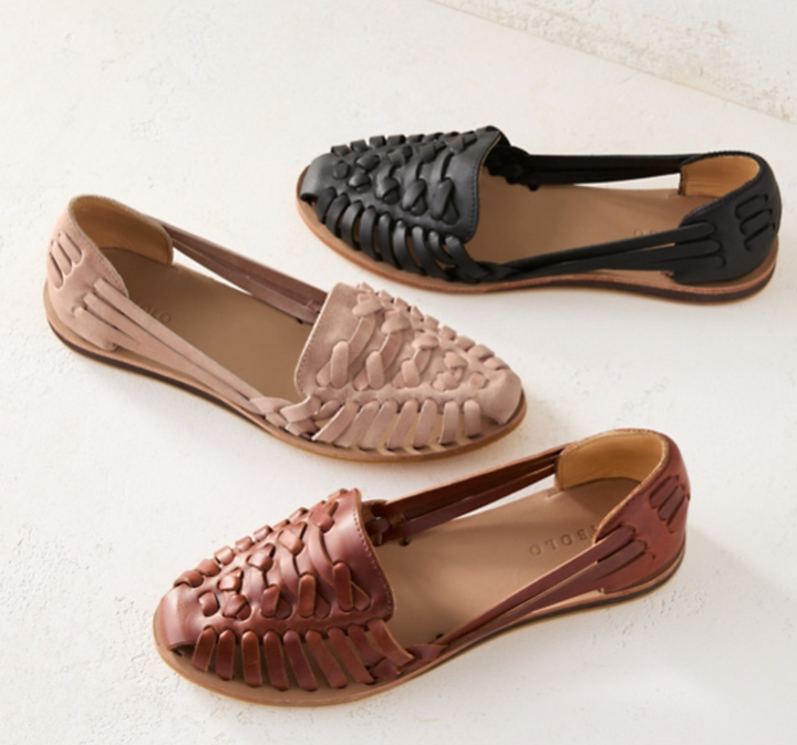 Victoria | Women's Woven Flat Buckle Sandals