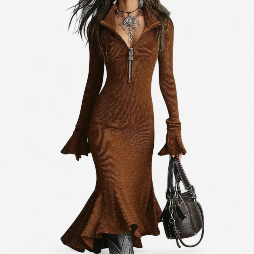 Willa™ | Collar Zip Dress