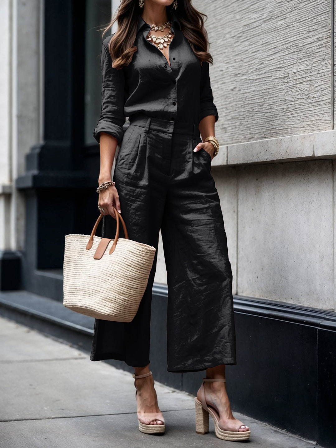 Kayla™ | Capri Pants and Loose Shirt Set