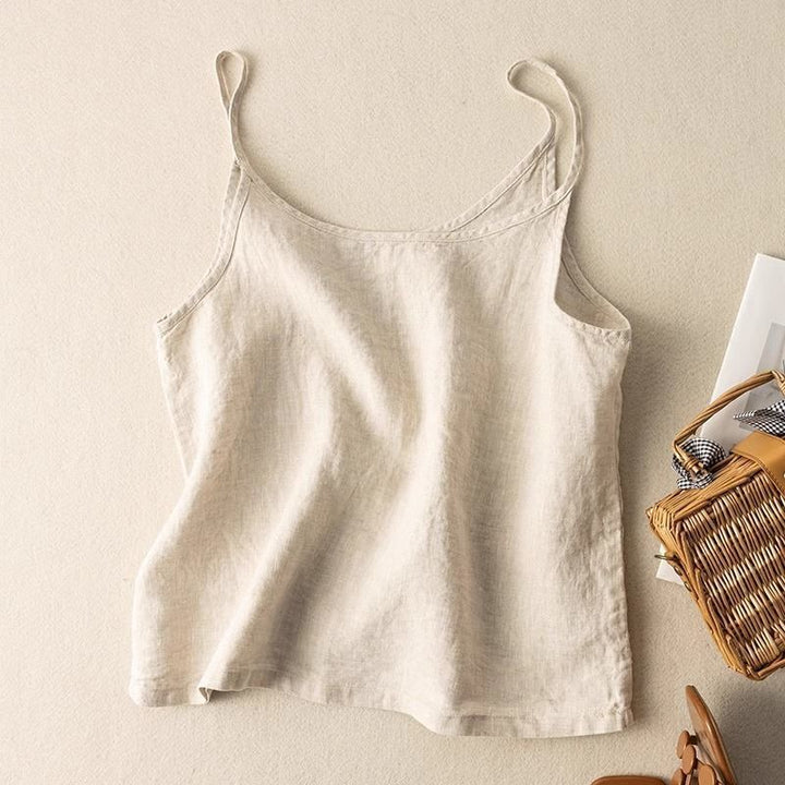 Adaeze | Women's Spaghetti Strap Camisole Tank Top - Beige - Image 1