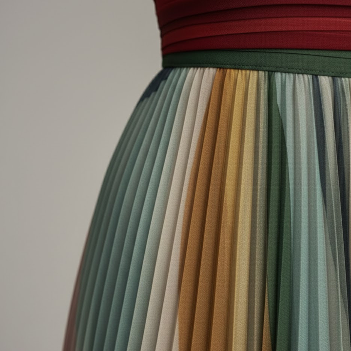 Adrienne | Women's Strapless Pleated Maxi Dress - Image 3