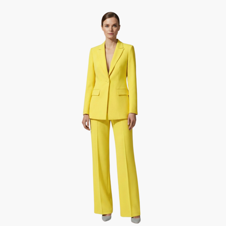 Allegra | Women's Business Casual Blazer Suit Set - Light Blue - Image 8