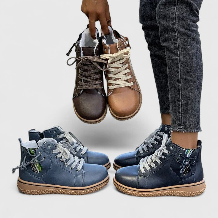 Beatrice | Women's Lace Up Blue Ankle Boots - Blue - Image 10