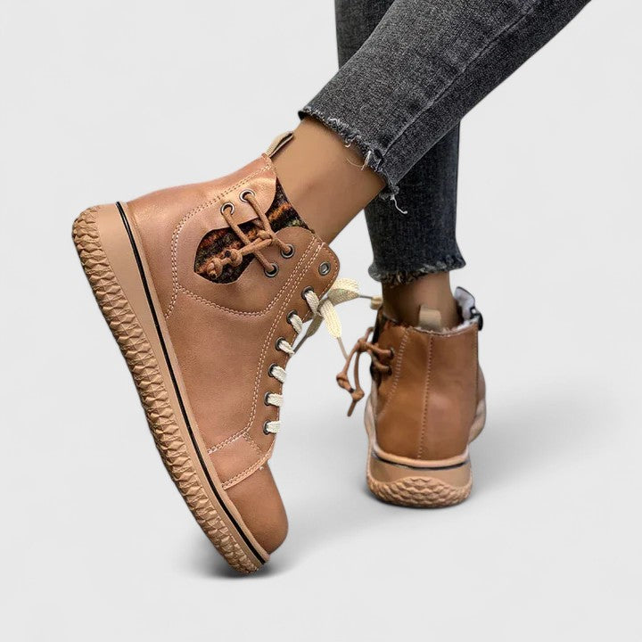Beatrice | Women's Lace Up Blue Ankle Boots - Blue - Image 12