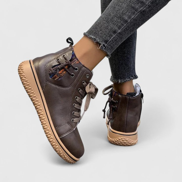 Beatrice | Women's Lace Up Blue Ankle Boots - Blue - Image 13