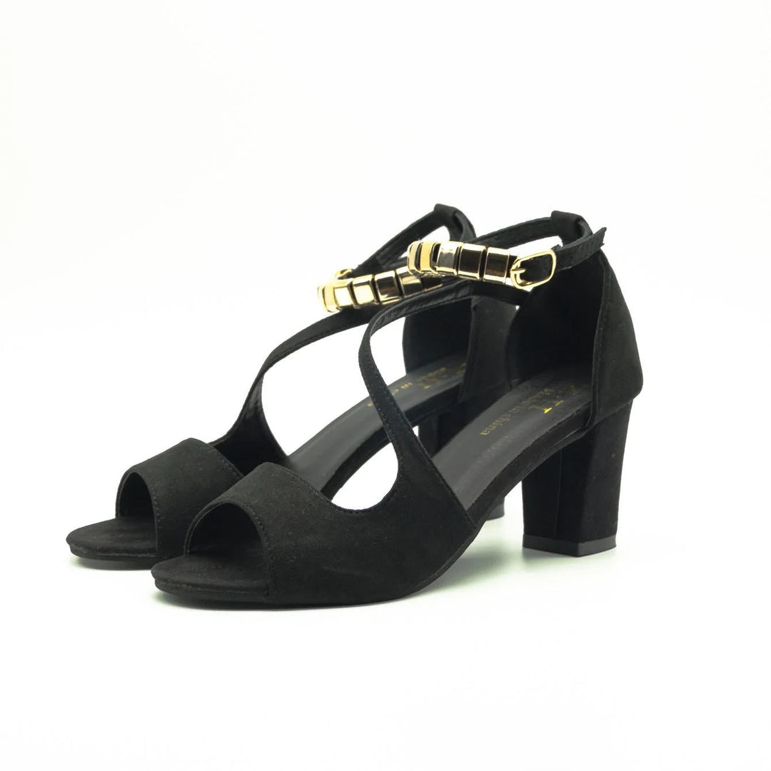 Camille | Women's Ankle Strap Block Heel Sandals - Beige - Image 8