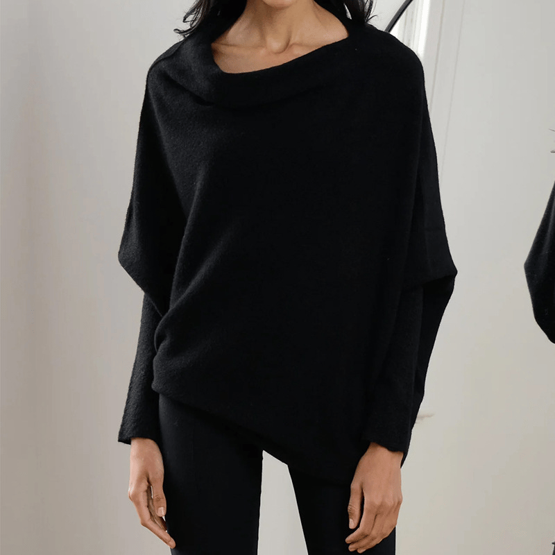 Celestina | Women's Off Shoulder Long Sleeve Sweater - Light Grey - Image 10