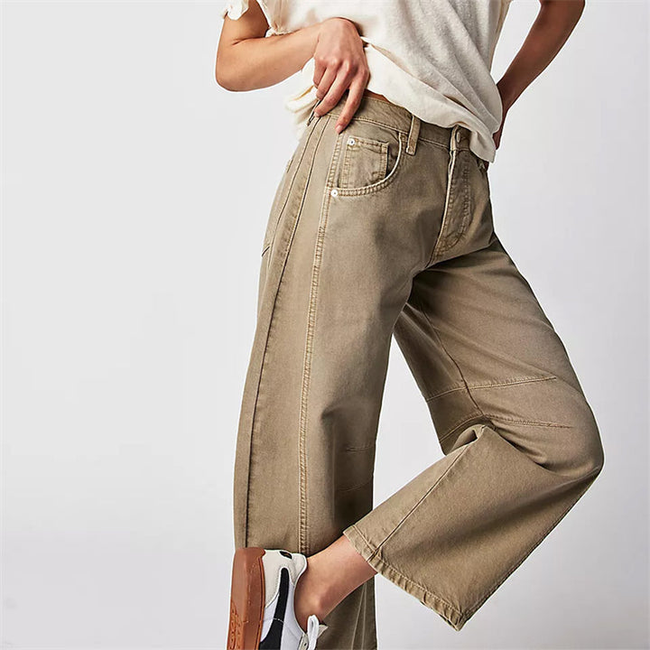 Barrel | Women's High Waist Barrel Leg Jeans Relaxed Fit Denim