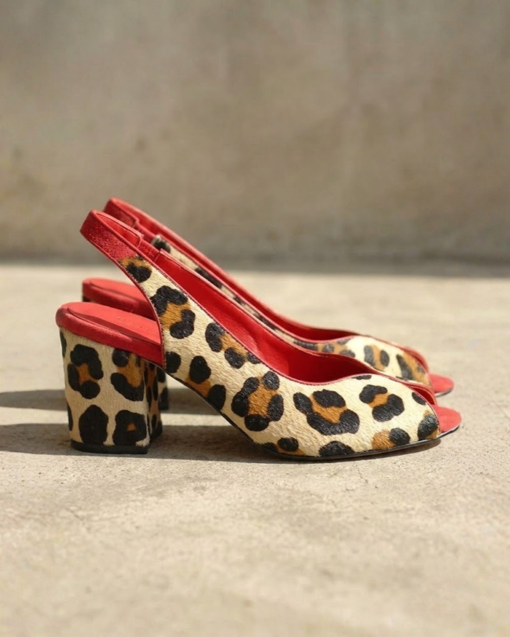 Francesca | Women's Leopard Print Block Heel Sandals - Image 2