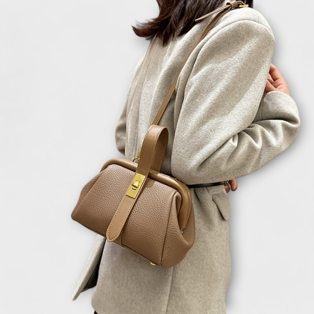 Hadleigh | Women's Mini Top Handle Turn Lock Crossbody Bag - Image 9