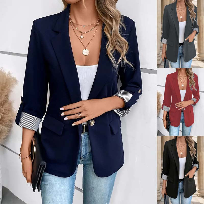 Hadley | Women's Open Front Notch Lapel Blazer Jacket - Image 1