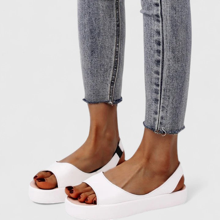 Sunny | Women's Open Toe Platform Wedge Slingback Sandals
