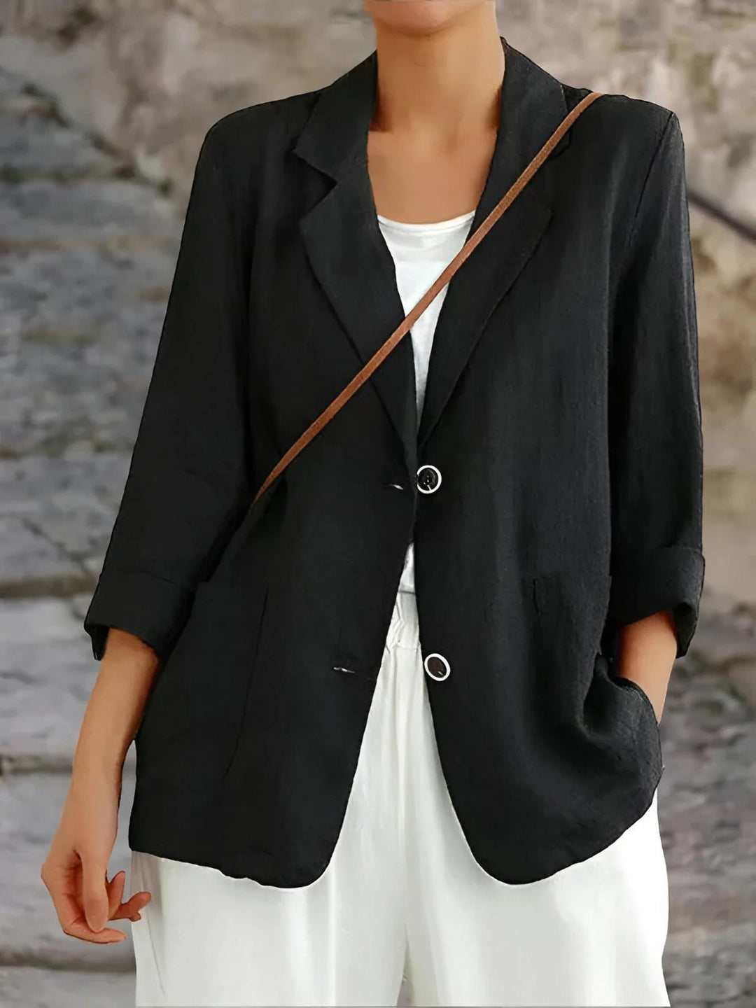 Juniper | Women's Double Breasted Tailored Blazer - Gold - Image 4