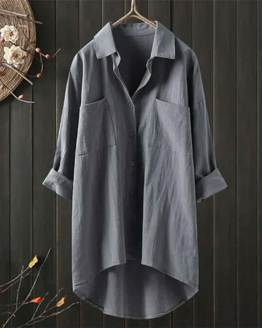Lennox | Women's Button Down Long Sleeve Blouse - White - Image 4