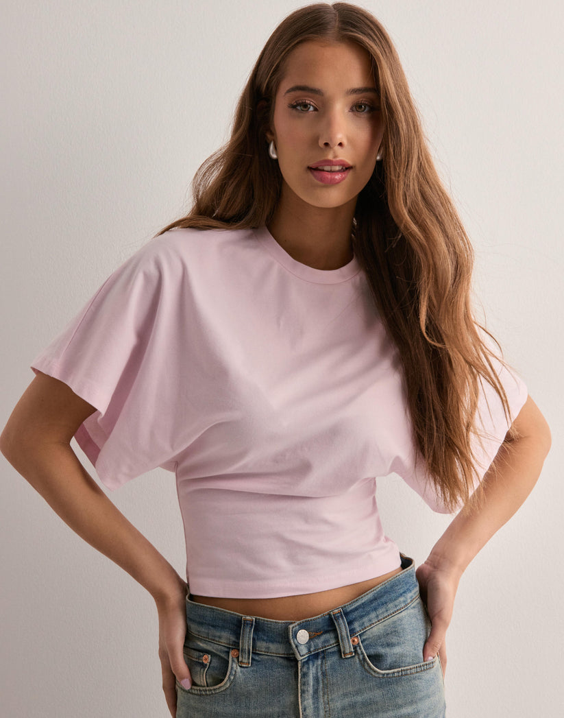 Leona | Women's Oversized Wide Sleeve Top - Black - Image 3