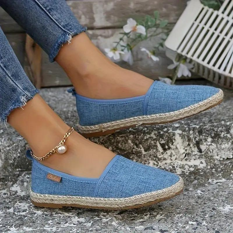 Lilia | Women's Slip On Espadrille Flats - Beige - Image 2