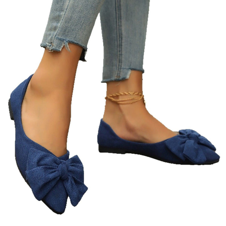 Lucinda | Women's Bow Detail Ballet Flats - Orange - Image 5
