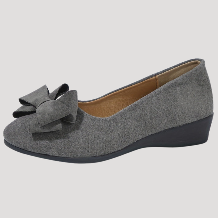 Magnolia | Women's Bow Wedge Flats - Black - Image 15