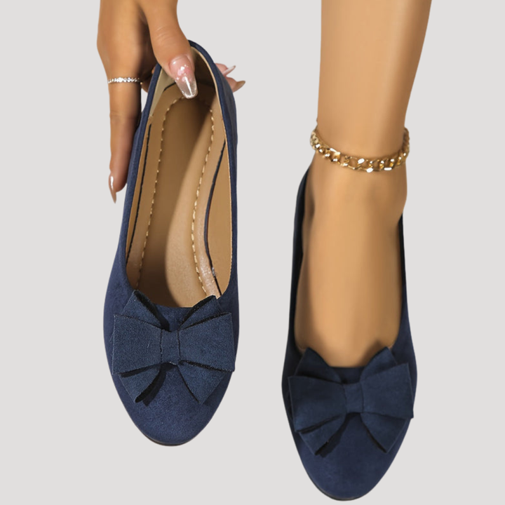 Magnolia | Women's Bow Wedge Flats - Black - Image 18