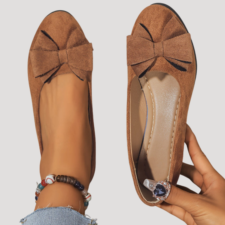 Magnolia | Women's Bow Wedge Flats - Black - Image 24