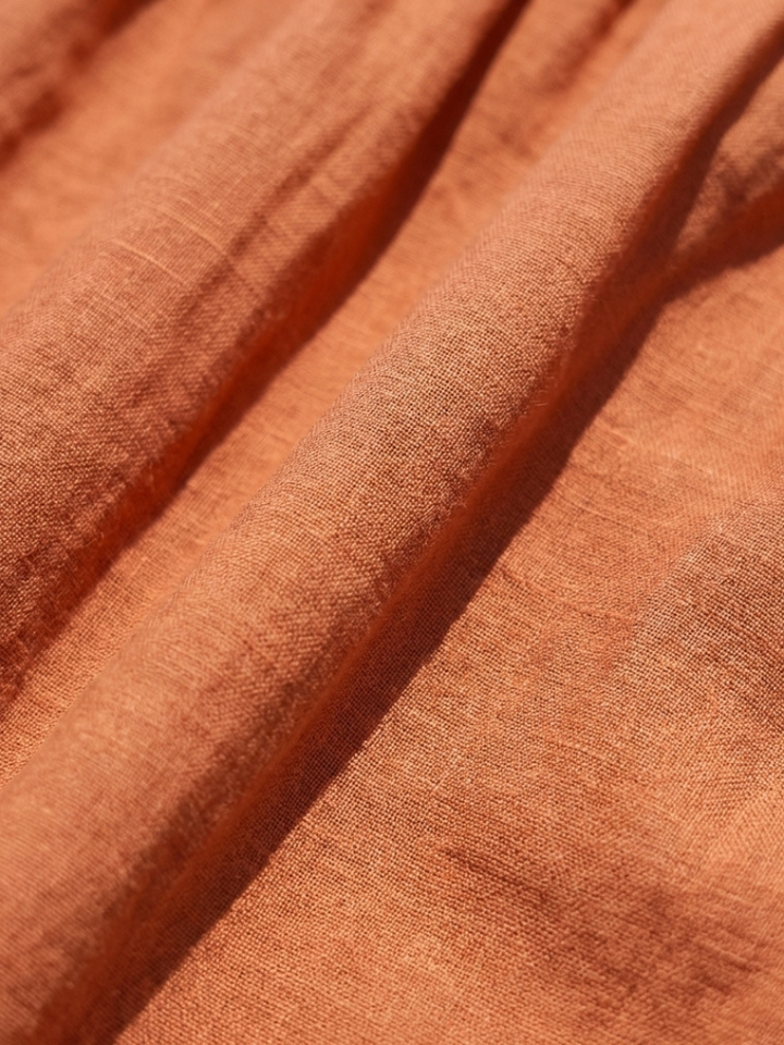 Melody | Women's Short Sleeve Tiered Maxi Dress - Orange - Image 5