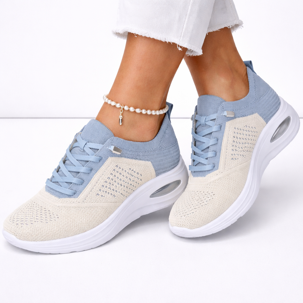 Minerva | Women's Air Cushion Athletic Sneakers - Black - Image 2