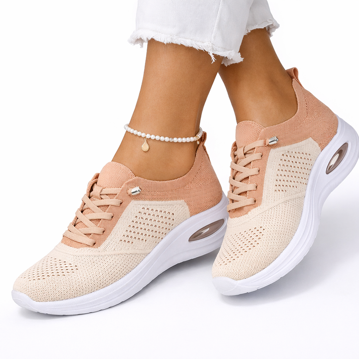 Minerva | Women's Air Cushion Athletic Sneakers - Black - Image 4