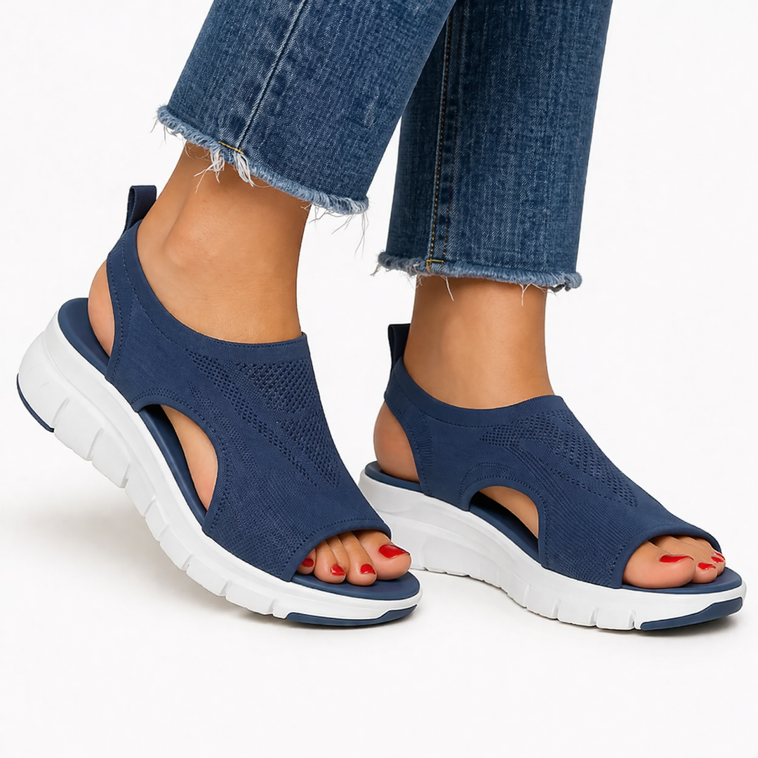 Mirabelle | Women's Orthopedic Slip-On Comfort Sandals - Navy - Image 1