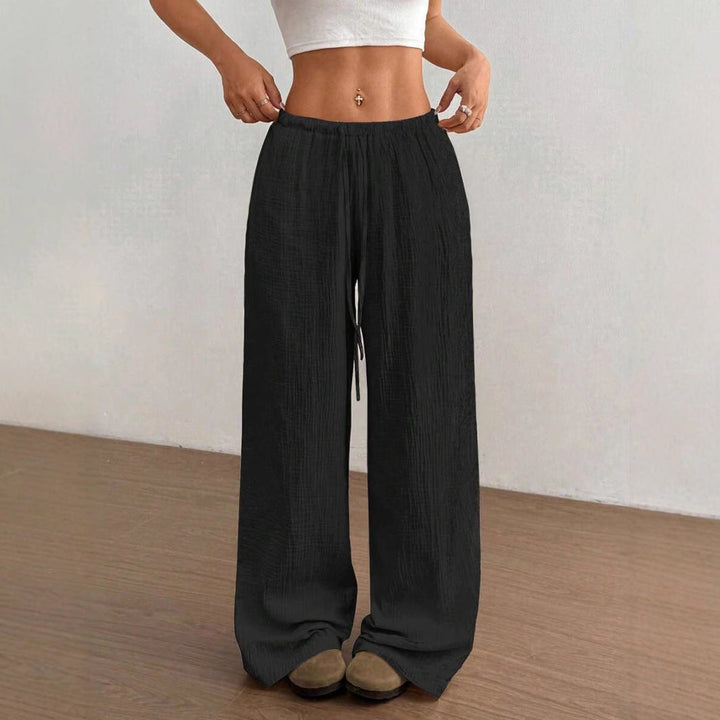 Mirabelle | Women's Wide Leg Drawstring Casual Pants - Image 6