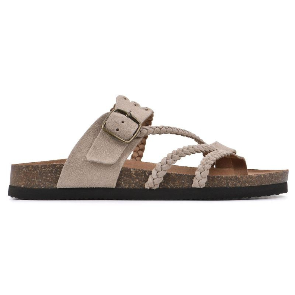 Octavia | Women's Braided Buckle Sandals - Green - Image 3