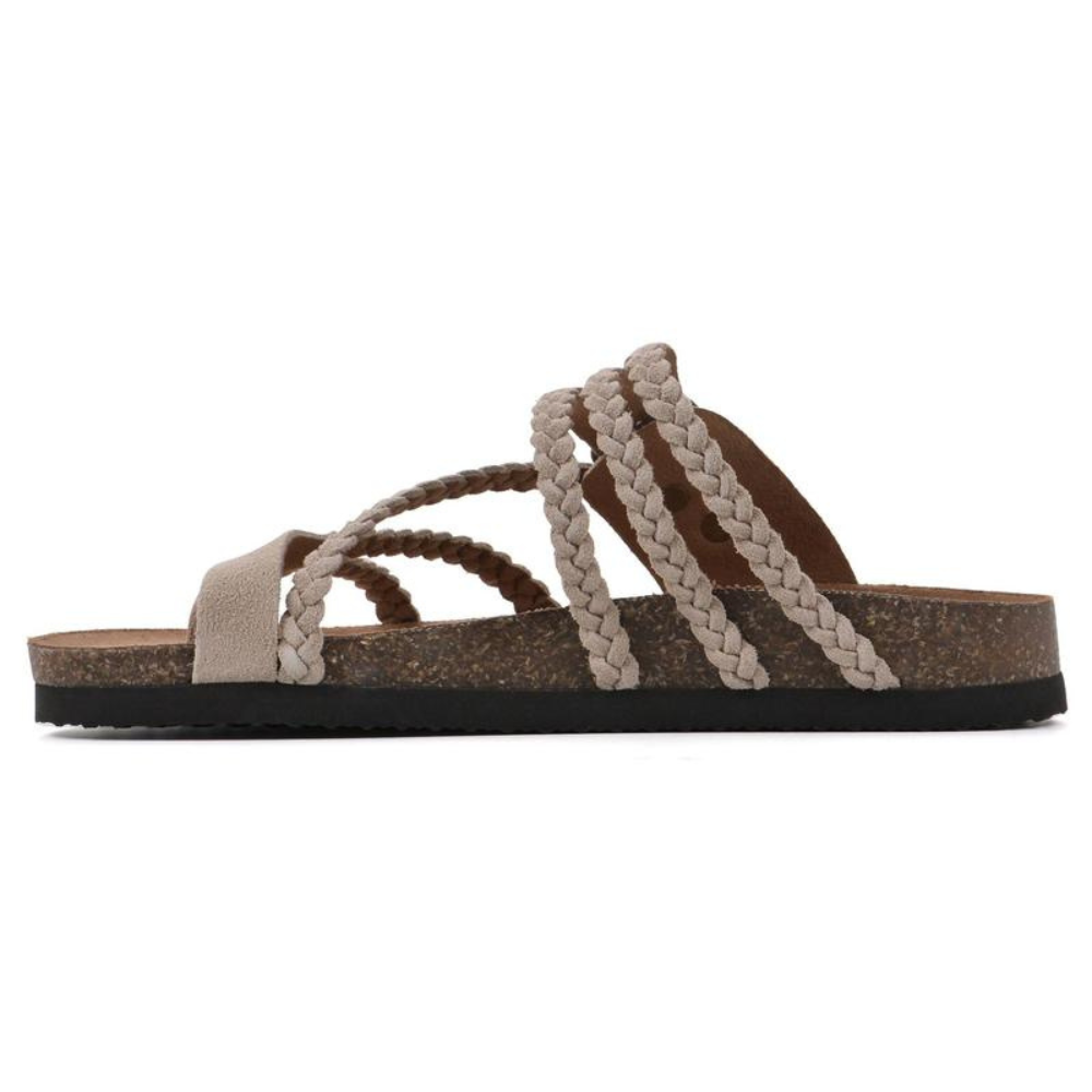 Octavia | Women's Braided Buckle Sandals - Green - Image 5