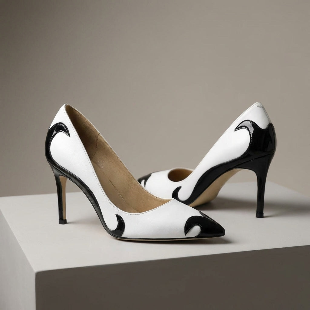 Ottoline | Women's Pointed Toe Stiletto Pumps - White - Image 11