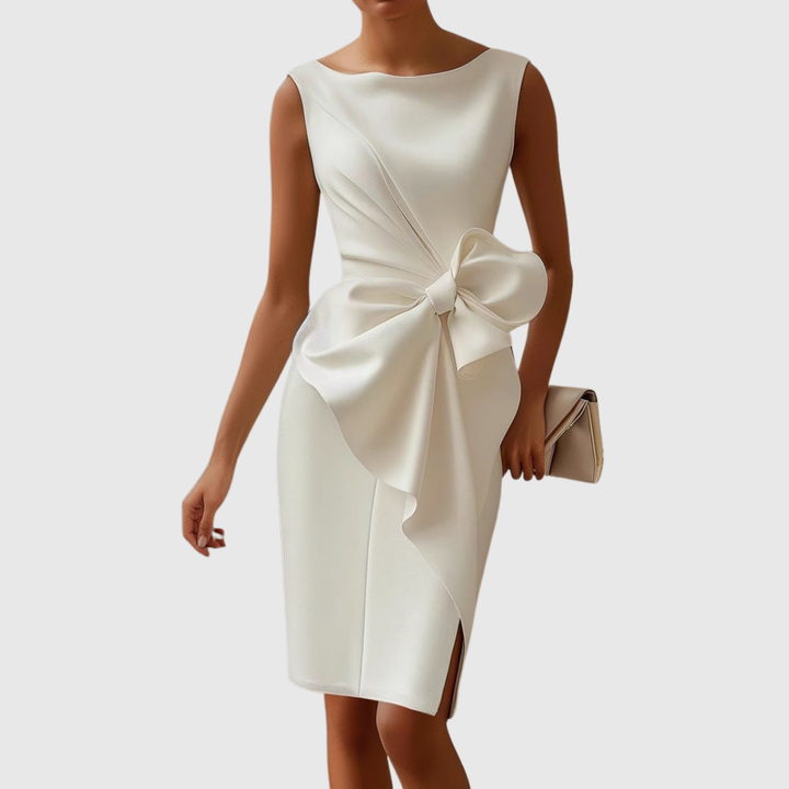 Primrose | Women's Sleeveless Bow Detail Midi Dress - Black - Image 5