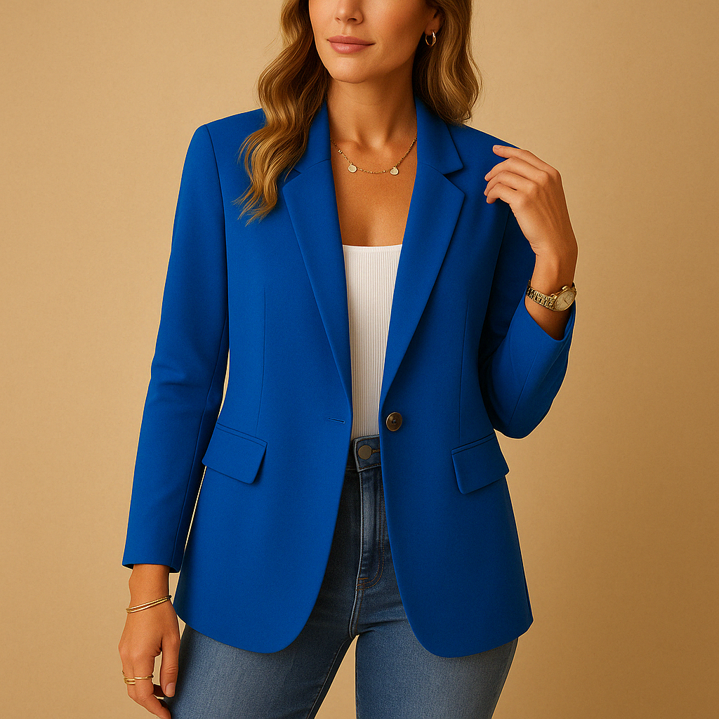Reina | Women's Single Breasted Tailored Blazer - White - Image 6