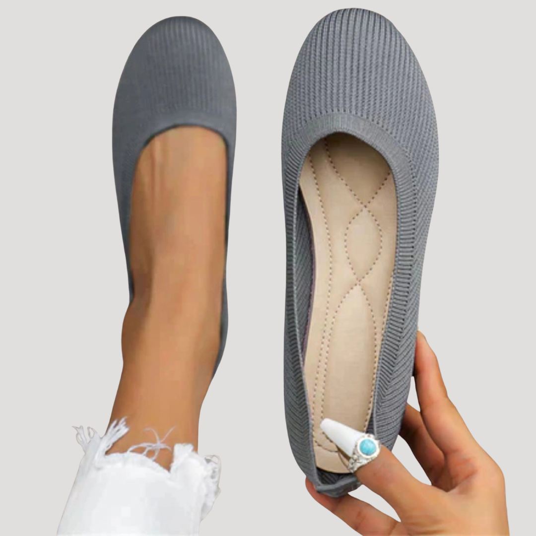Reyna | Women's Slip-On Ballet Flats with Cushioning - Beige - Image 6