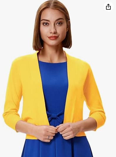 Scarlett | Women's Open Front 3/4 Sleeve Cardigan - Black - Image 25