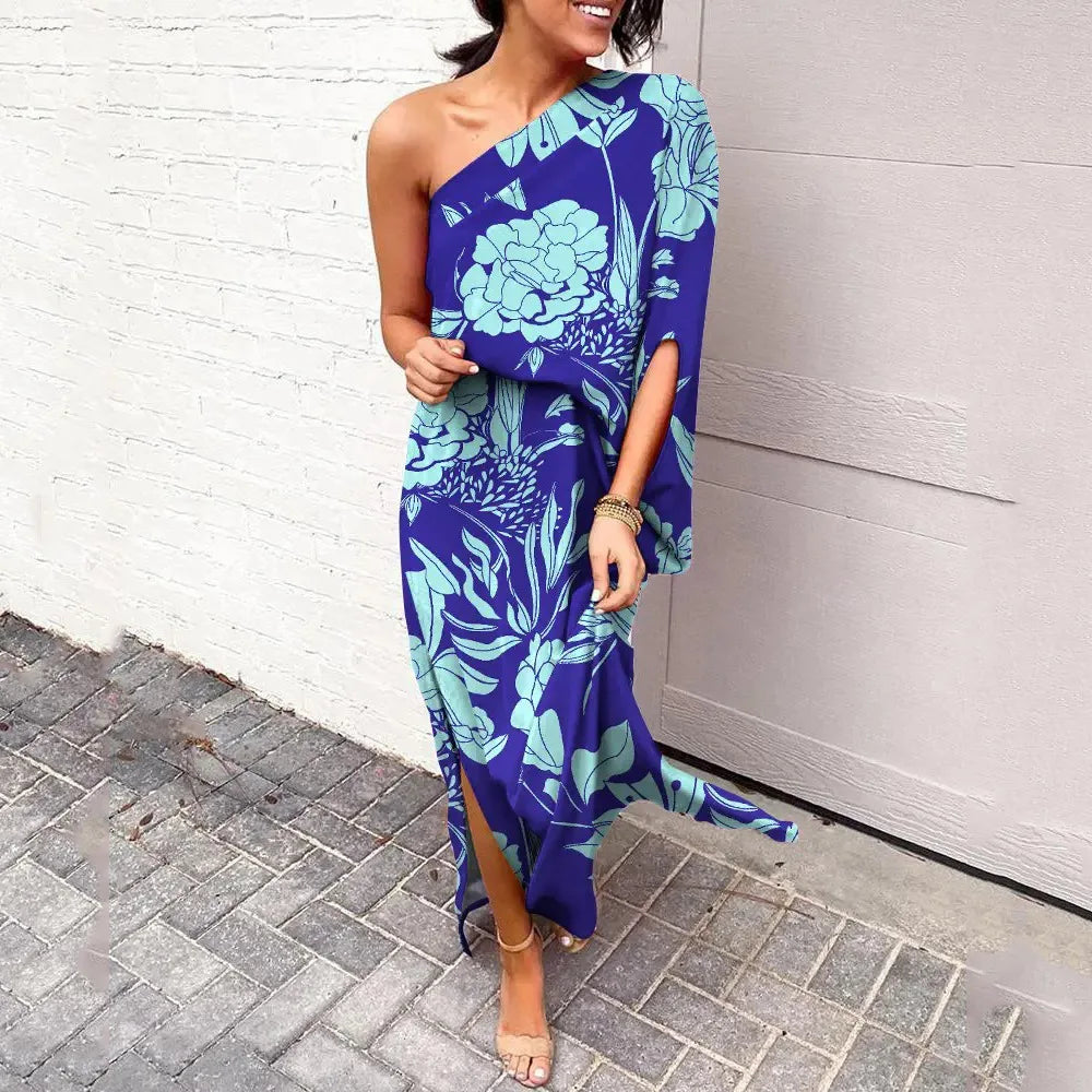 Vashti | Women's One Shoulder Floral Maxi Dress - Floral - Image 1