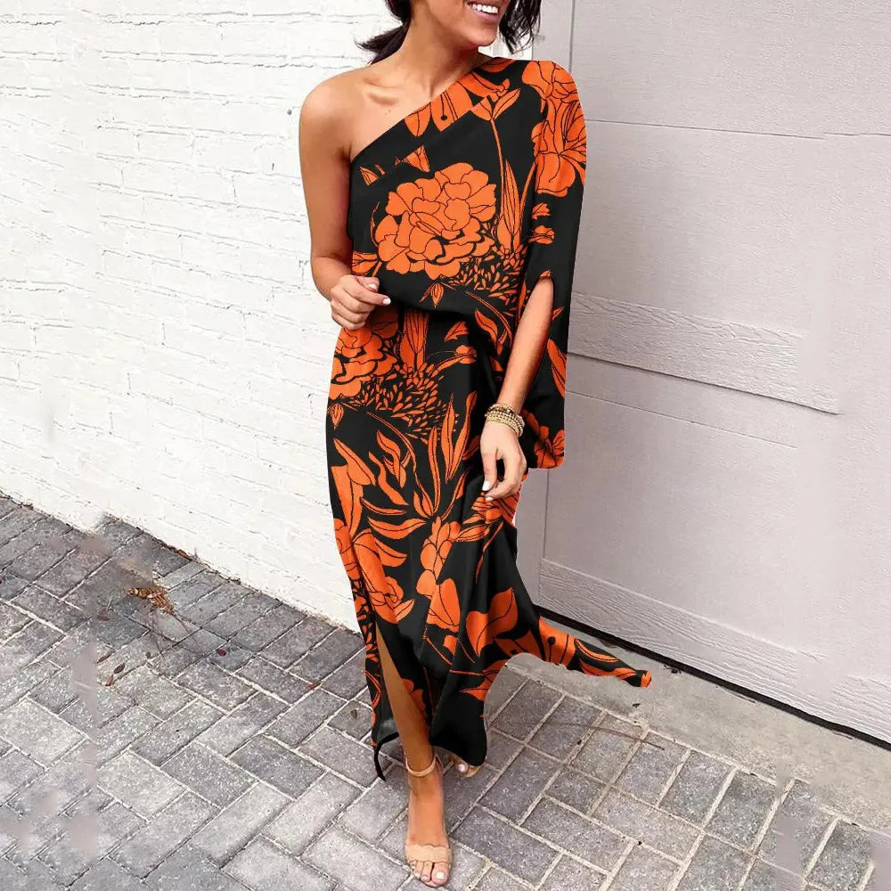 Vashti | Women's One Shoulder Floral Maxi Dress - Floral - Image 2