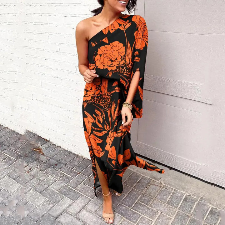 Vashti | Women's One Shoulder Floral Maxi Dress - Floral - Image 2