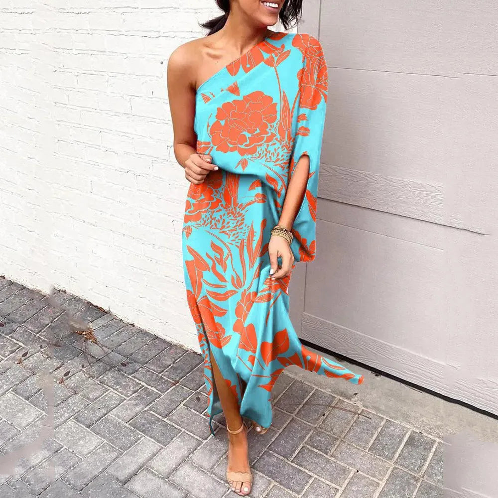 Vashti | Women's One Shoulder Floral Maxi Dress - Floral - Image 5
