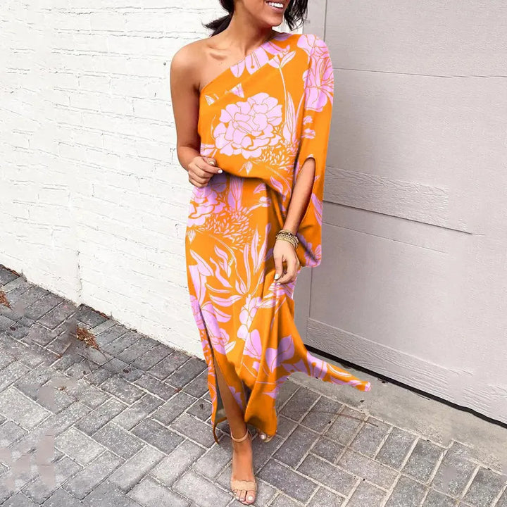 Vashti | Women's One Shoulder Floral Maxi Dress - Floral - Image 7